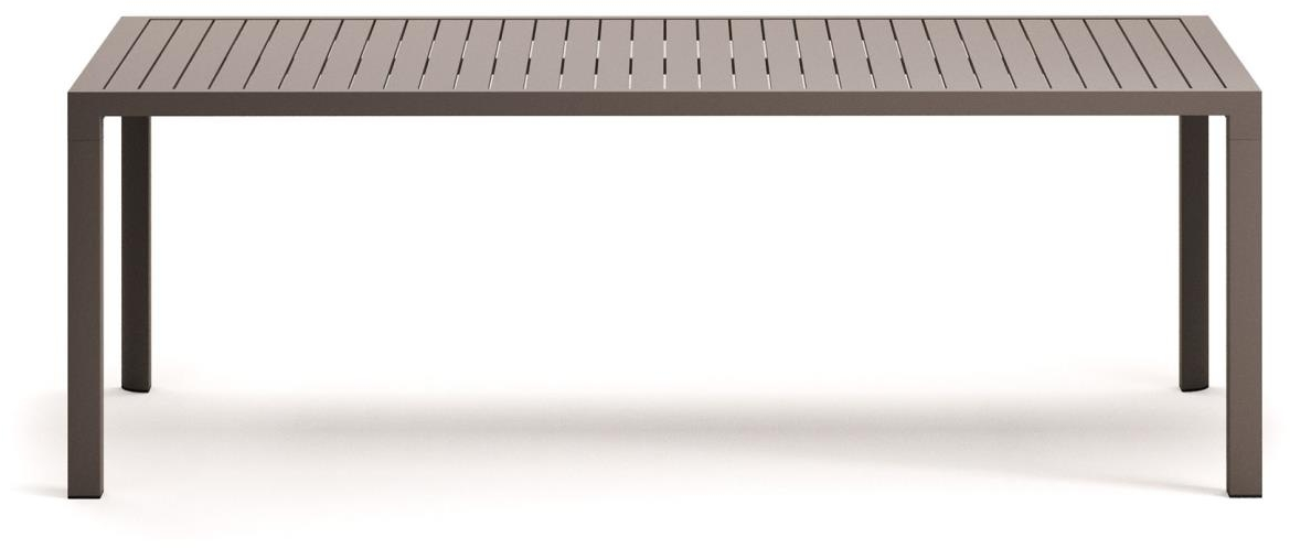 Udendørs Spisebord Kave Home Culip Aluminiumsbord H75 B100 L220 Med Plastfødder
