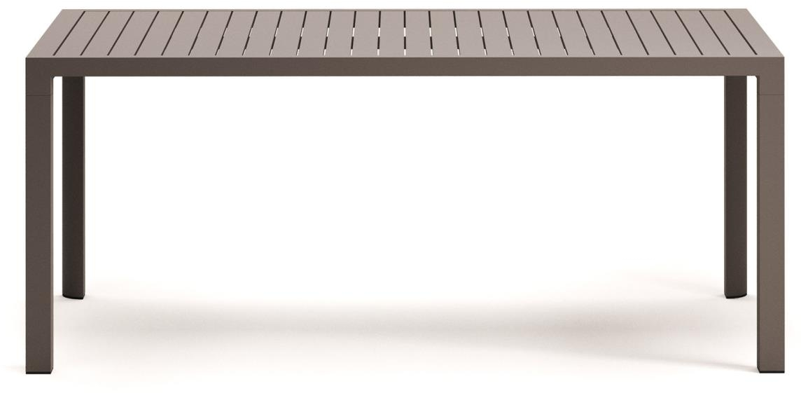 Udendørs Spisebord Kave Home Culip Brun Aluminium 180x90 Moderne Nordisk