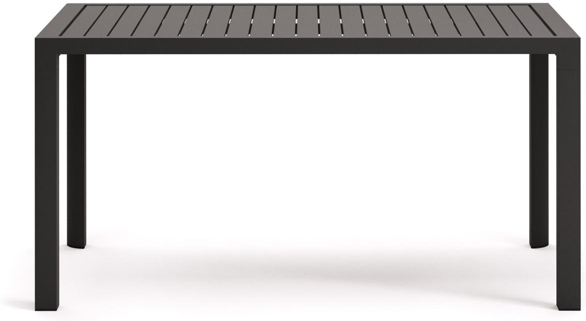 Udendørs Spisebord Kave Home Culip Metal Grå L150b77 Terrassebord Til Personer