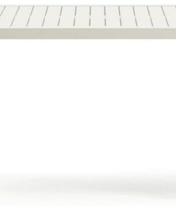 Udendørs Spisebord Kave Home Culip Rustfri Aluminium Hvid 150x77x75 Nordisk Terrassebord