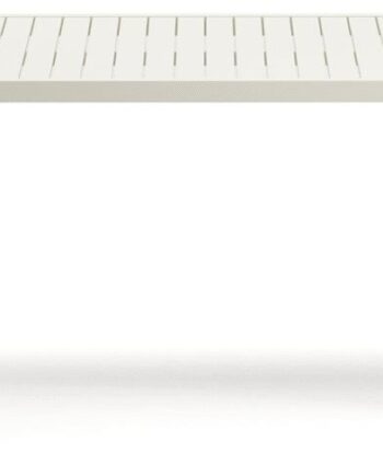 Udendørs Spisebord Kave Home Culip Terrassebord Hvidt Aluminium 220x100x75 Moderne Nordisk