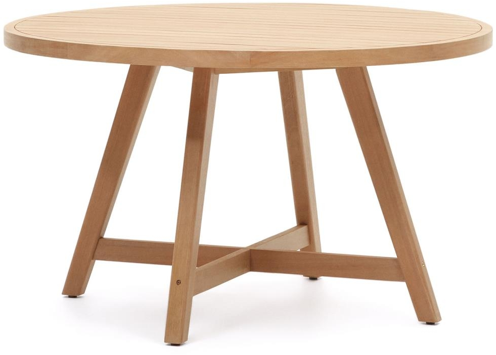 Udendørs Spisebord Kave Home Urgell 130x130 Fsc Certificeret Massiv Eukalyptustræ Natur