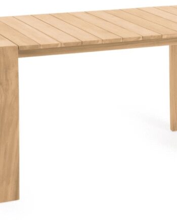 Udendørs Spisebord Kave Home Victoire Massivt Teak 160x90x77 Rustikt Kolonialt Til Personer