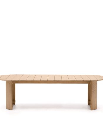 Udendørs Spisebord Kave Home Xoriguer Ovalt Massivt Eucalyptus Træ 280x110