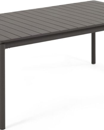 Udendørs Spisebord Med Udtræk Kave Home Zaltana 240x100 Sort Pulverlakeret Aluminium