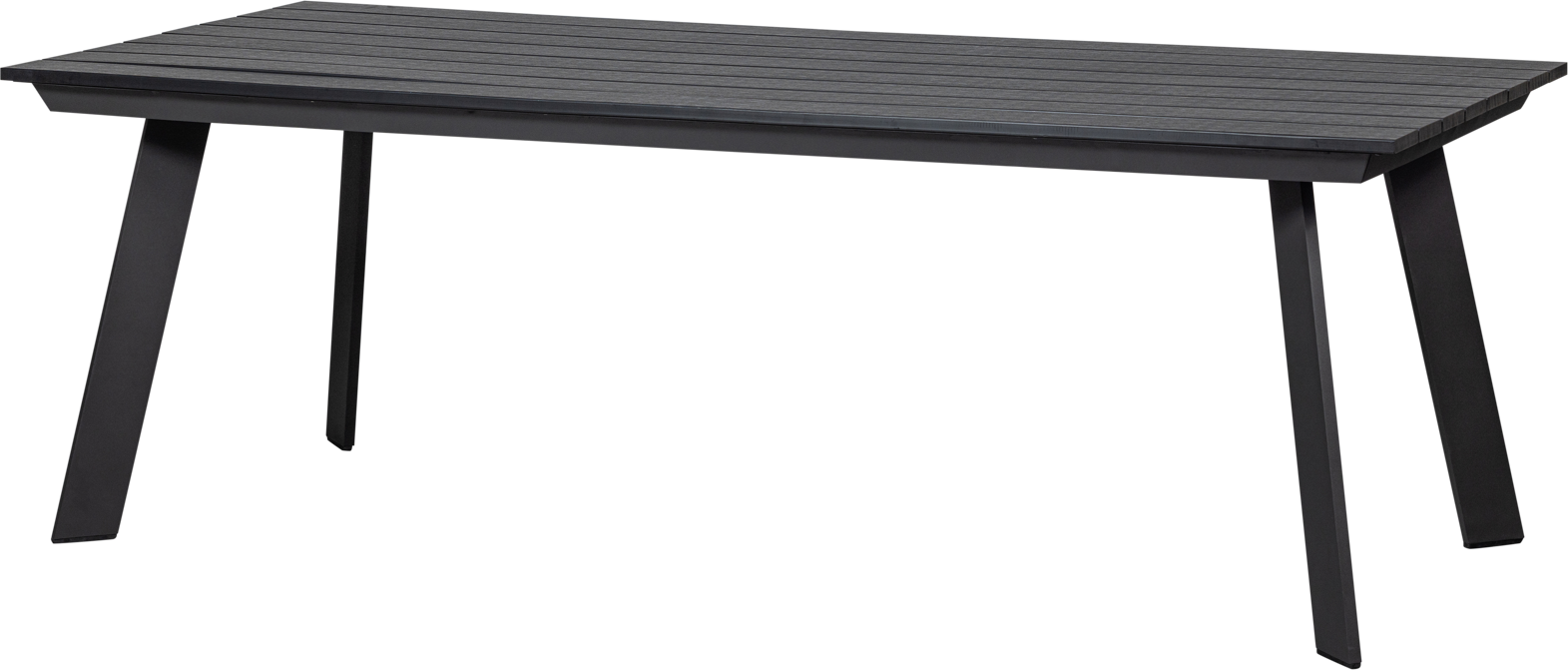 Udendørs Spisebord Woood Collection Veerle 220x100 Antracit
