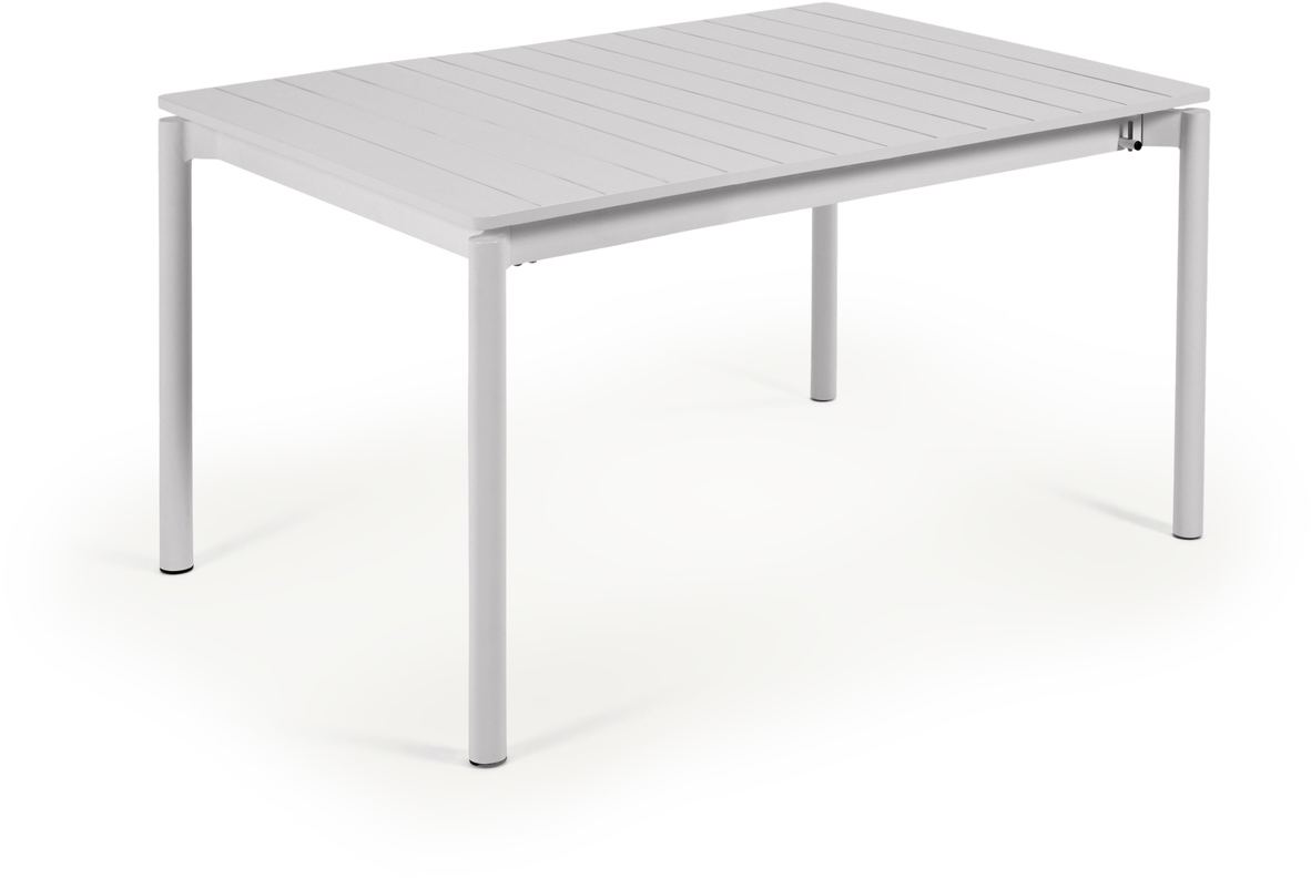 Udendørs Udvideligt Spisebord Kave Home Zaltana Pulverlakeret Aluminium Ekru 140 200x90