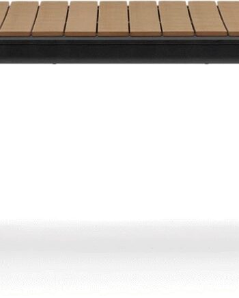Udtrækkeligt Udendørs Spisebord Kave Home Canyelles Aluminium Moderne Nordisk Design Sort Brun