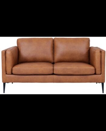 Vale Personers Sofa Metal ægte Læder B157 Sort Cognac
