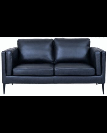 Vale Personers Sofa Metal ægte Læder B157 Sort Sort