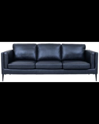 Vale Personers Sofa Metal ægte Læder B220 Sort Sort
