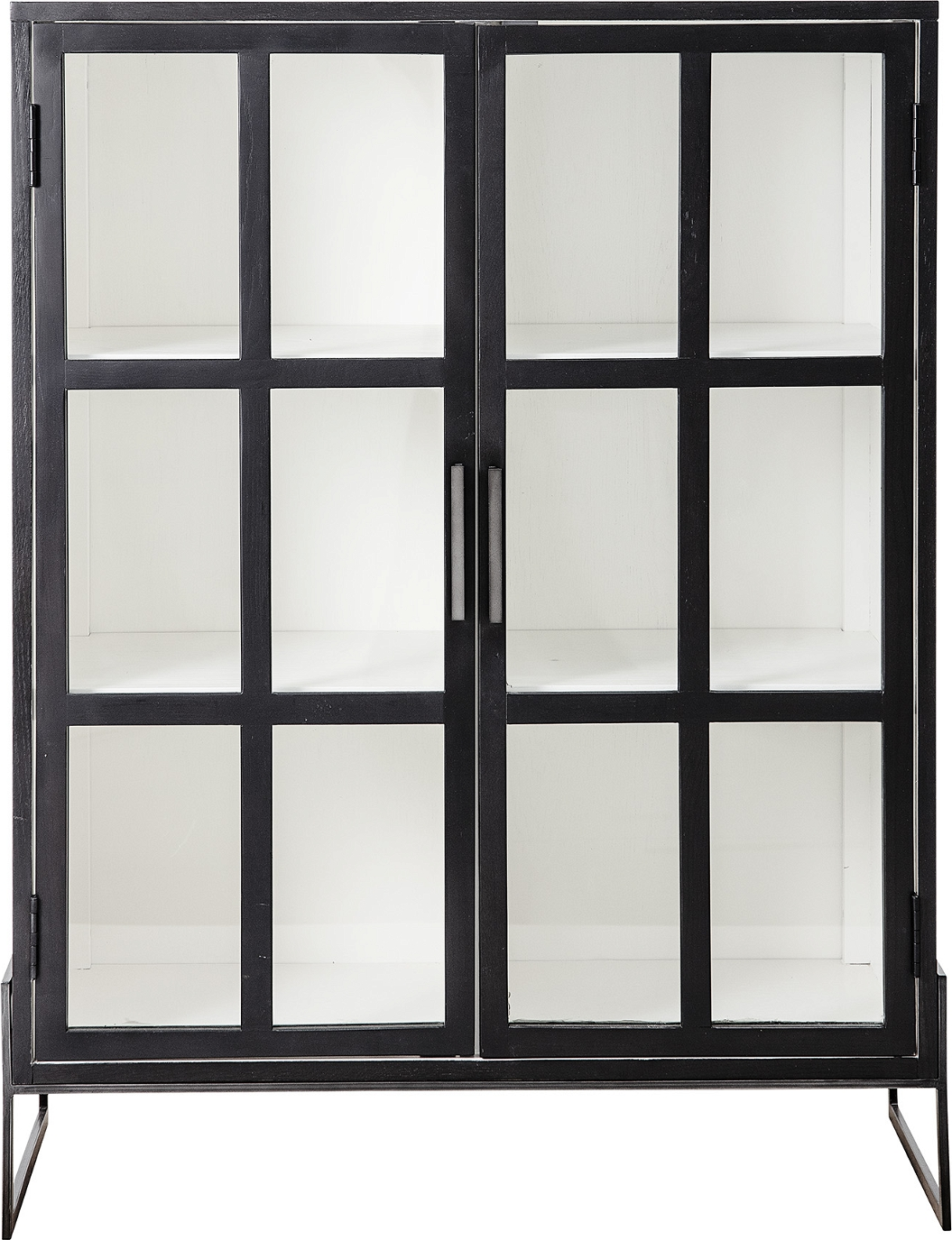 Vitrineskab Bloomingville Isabel 120x90x40 Sort Egetræ Metal