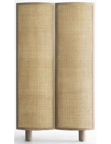 Vitrineskab Egetræ Rattan H176 Natur