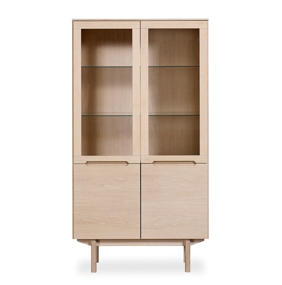 Vitrineskab Hvidolie Sm307eh 182x98x41cm