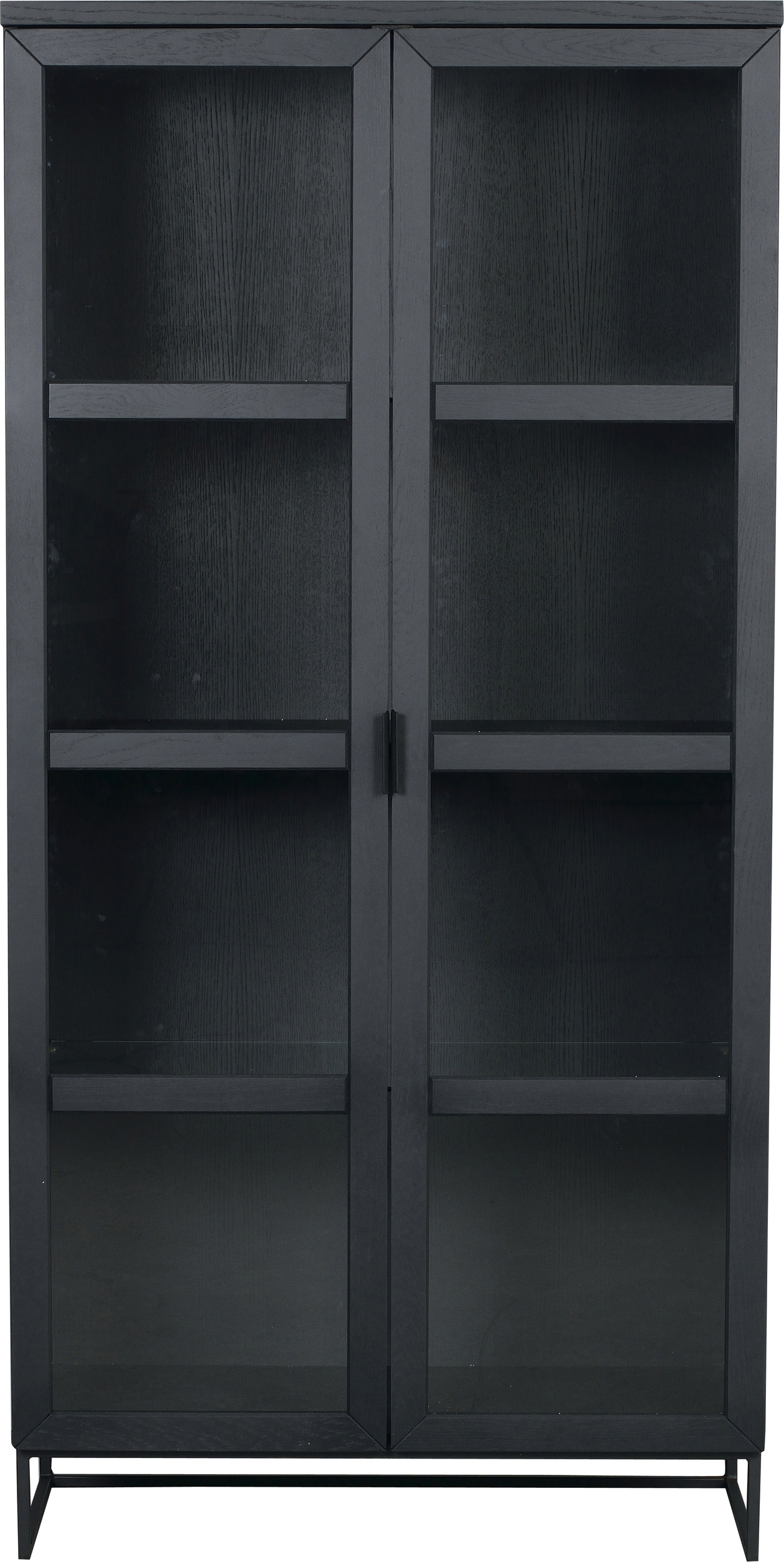 Vitrineskab Rowico Everett Fsc Med Glaslåger Sort Metalbase H195b95d41