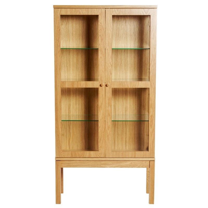 Woodman Abbeywood Vitrineskab 88x35x170 Lys Egefiner