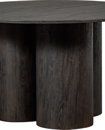 Woood Collection Oona Rundt Spisebord ø140 Mdf Mørkebrun Robust Design Til Personer